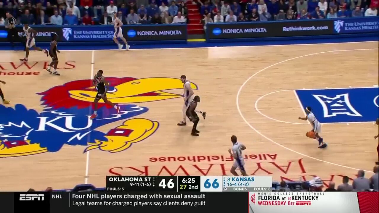 Kansas Men's Basketball on X: this HALF-COURT DIME from Juan to