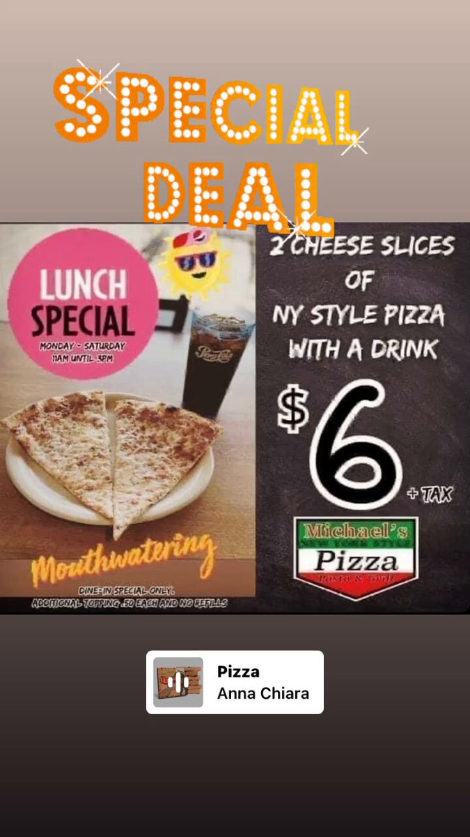 Michael's 2024 pizza menu
