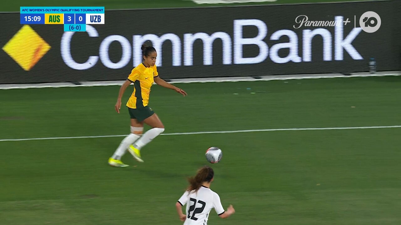 ...and here's the 3rd to complete the hat trick 🎩🎥: @10footballau#AUSvUZB #TilitsDone #AllezAUS #Paris2024