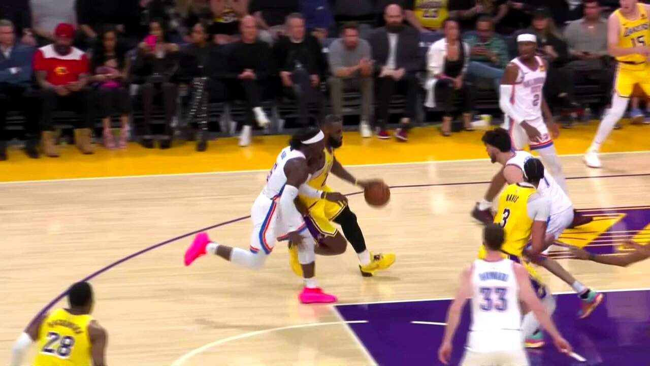 Action Network on X: "What does Lu Dort have against LeBron James? 😅  https://t.co/YoBnFt51M6" / X