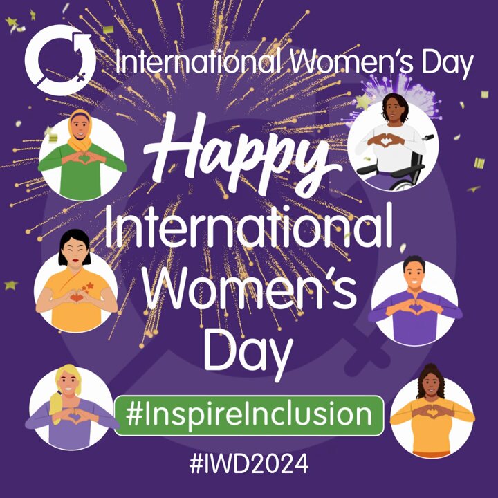 Women's Day on X: Happy #InternationalWomensDay💜 Today we celebrate  women's achievements & #InspireInclusion across our communities. On  #IWD2024 we elevate the focus on #womensequality to help forge a  #genderequal world 🌎Thanks everyone