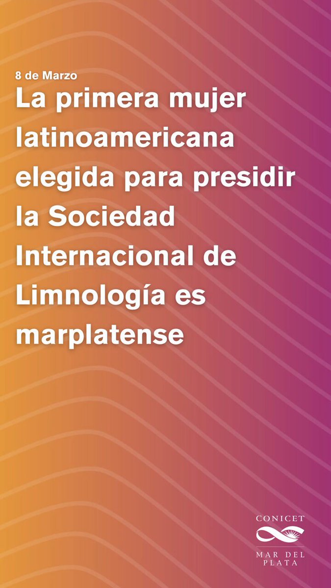 CONICET Mar Del Plata on X: "🔵La investigadora del @IIMyCAr María de los Ángeles  González Sagrario es La primera mujer latinoamericana elegida para presidir  la Sociedad Internacional de Limnología @SIL_limnology  🔗https://t.co/8UNkQ9AHxL #8M #