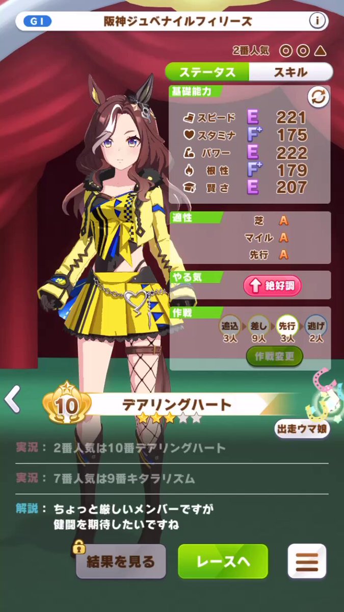ウマ娘】ラインクラフト・シーザリオ・デアリングハート・エア