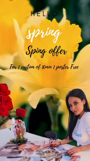 ???Spring Offer???
For 1 custom video of 10min you will receive a FREE poster https://t.co/BdH6NFs4B