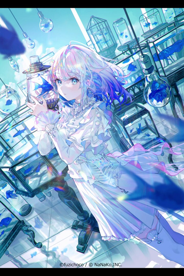殿堂 藤ちょこ アクリル色紙 1400光年先のきみへ【受注生産 絵画