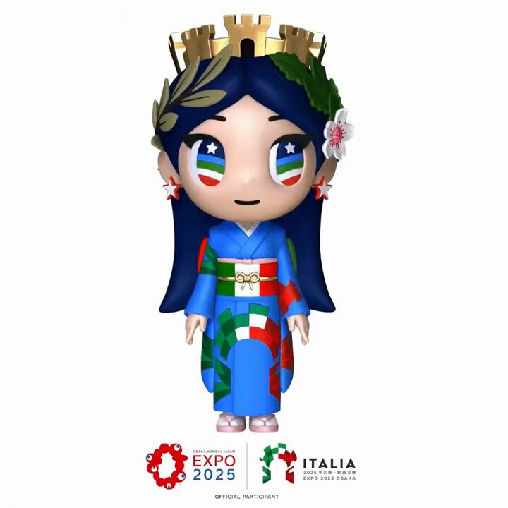 万博限定・新品 イタリア館公式マスコット『イタリアちゃん