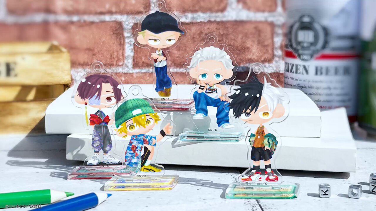 WIND BREAKER 文房具カフェ 絵チュード アクキー描き下ろし