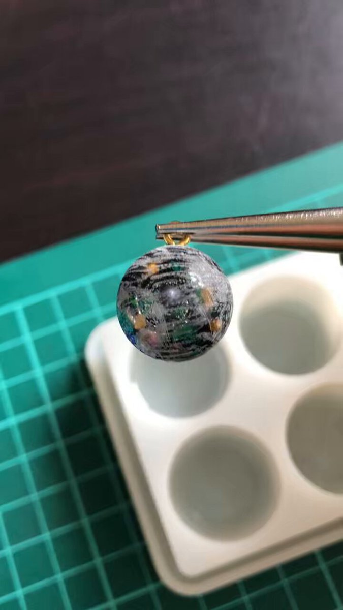 【ハンドメイド】専用出品・宇宙玉　３個 キューブ型宇宙玉💫 爆誕( ﾟдﾟ)/!! コンパウンド仕上げで
