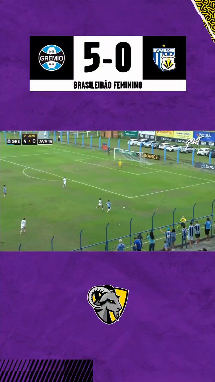 Pênalti cobrado com categoria ✅️Manu fez o quinto gol das @GuriasGremistas! 📹 @CanalGOATBR