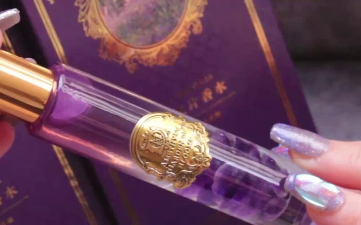 時の欠片香水/アメジストの花畑 天然石×天然木 唯一無二の美しい