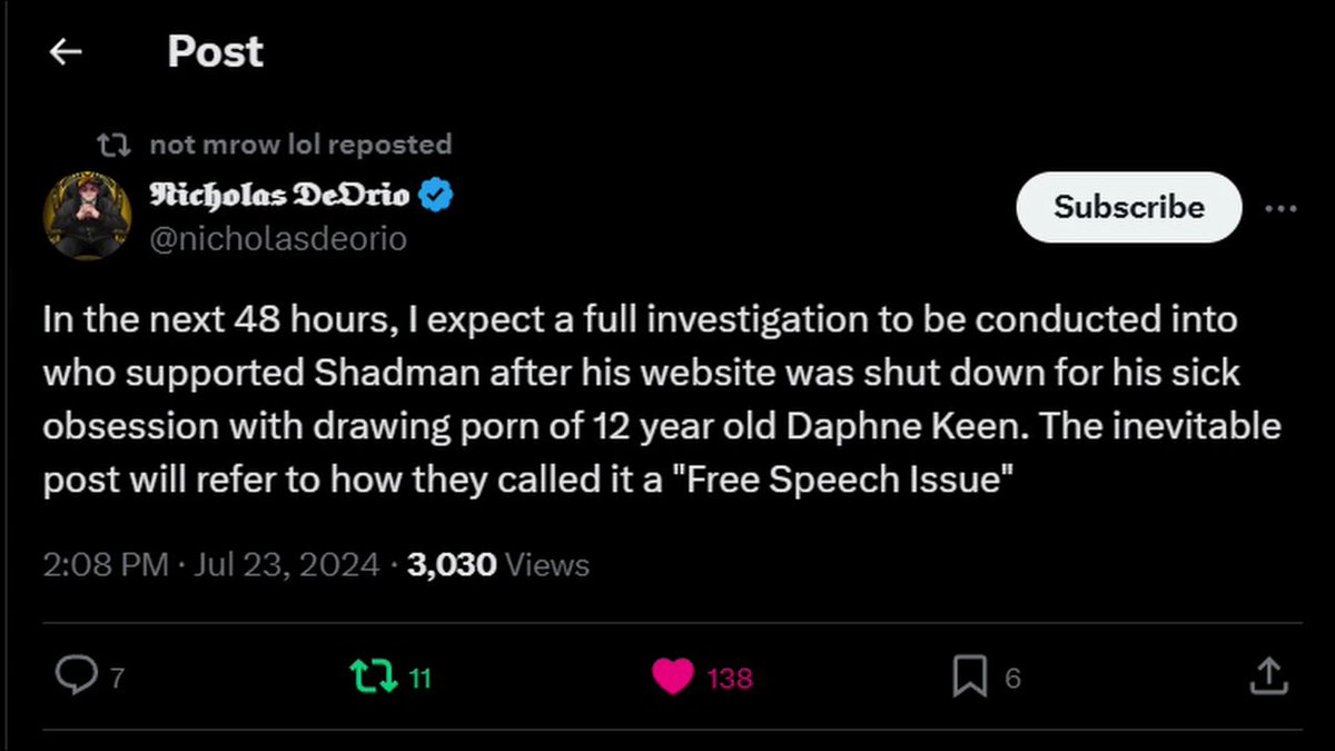 Stormy on X: Got it! If were going after Kris Tyson for the Shadman  stuff, at least be consistent and go after these guys, it was very common  for creators to support