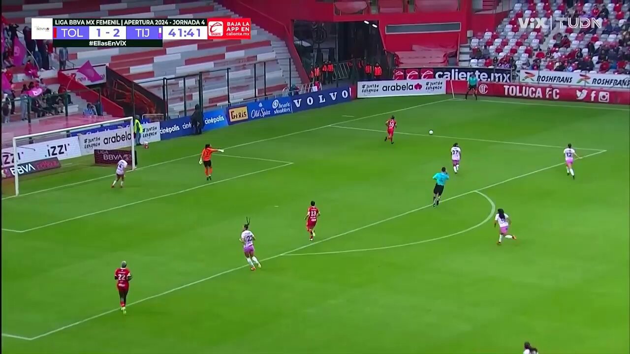 💥 Se empató el partido 💥Cynthia Peraza consigue la igualada para el @TolucaFemenil 😈