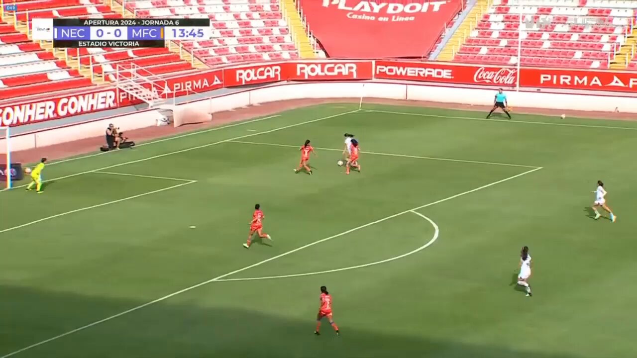 💥 Cabezazo letal de Allison Veloz para abrir el marcador en favor de @NecaxaFemenil ✨