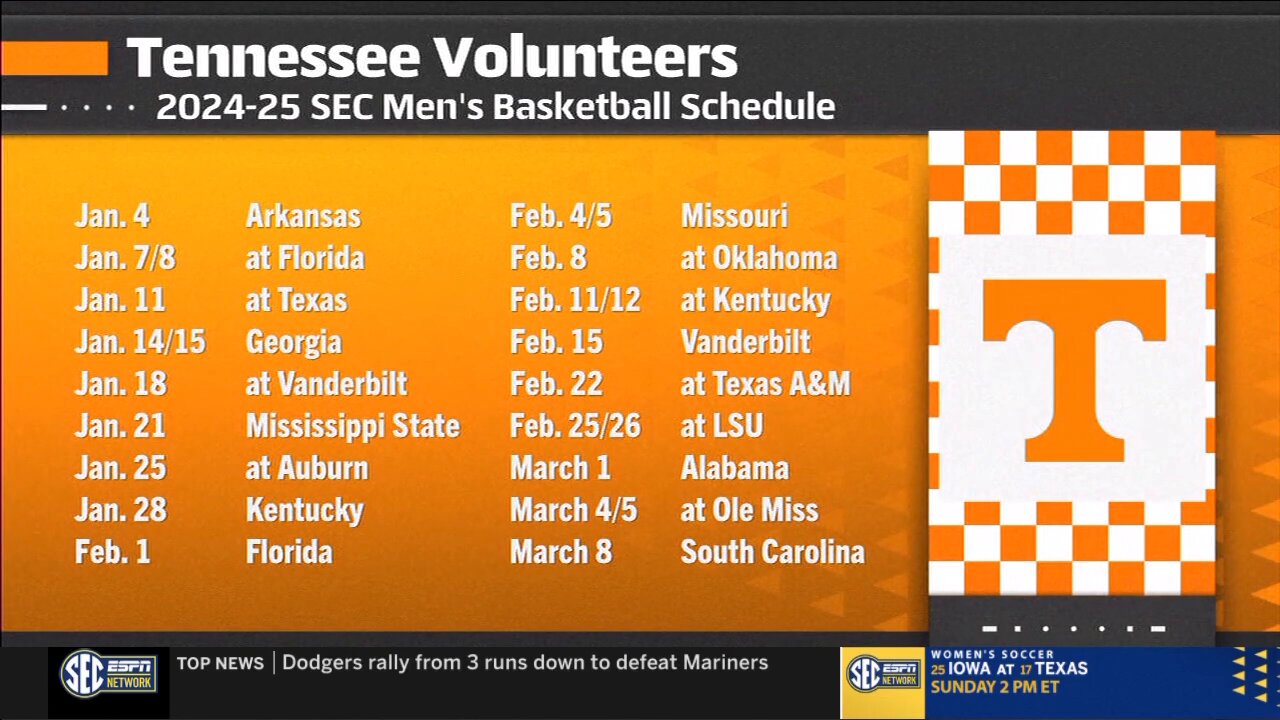 Tennessee vols basketball schedule discount