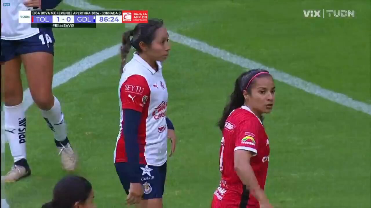 ¡Cabezazo de Brenda Vega para aumentar la ventaja de las Diablas Rojas de @TolucaFemenil! 👿🔥Están a minutos de concretar algo HISTÓRICO. 🤩#SomosDesafiantes ⚡️