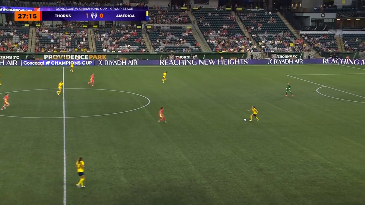 🤩 Double delight for Christine Sinclair! Thorns are up 2-0! #WChampionsCup