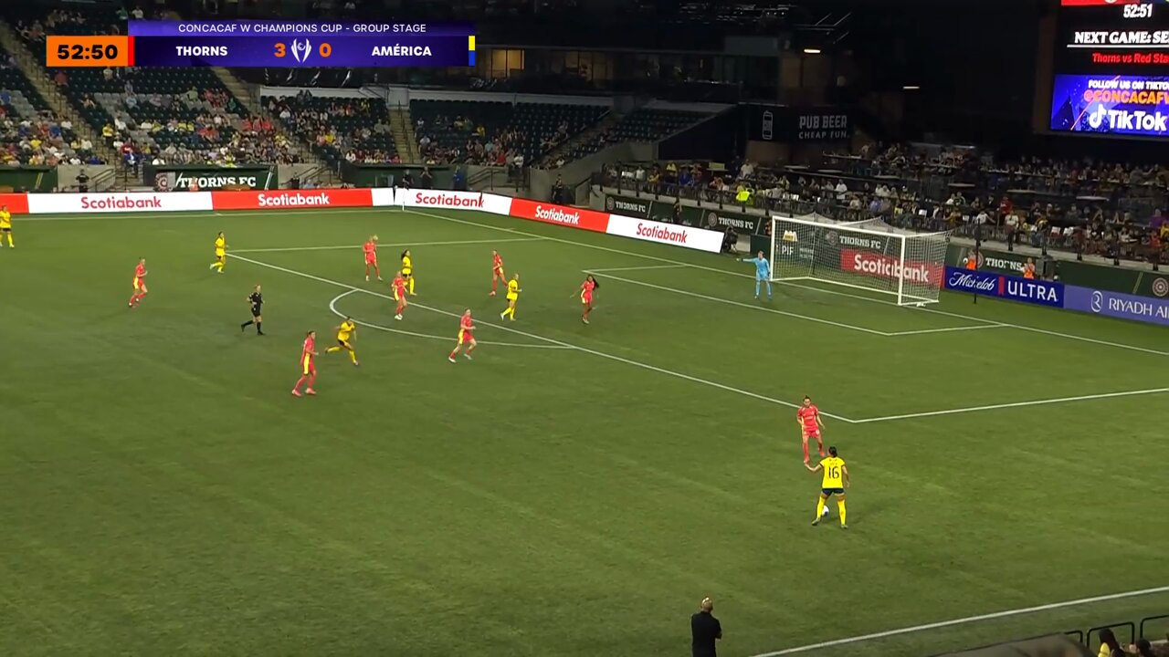 ¡América responde! Golazo de Irene Guerrero para recortar distancias 🦅#WChampionsCup