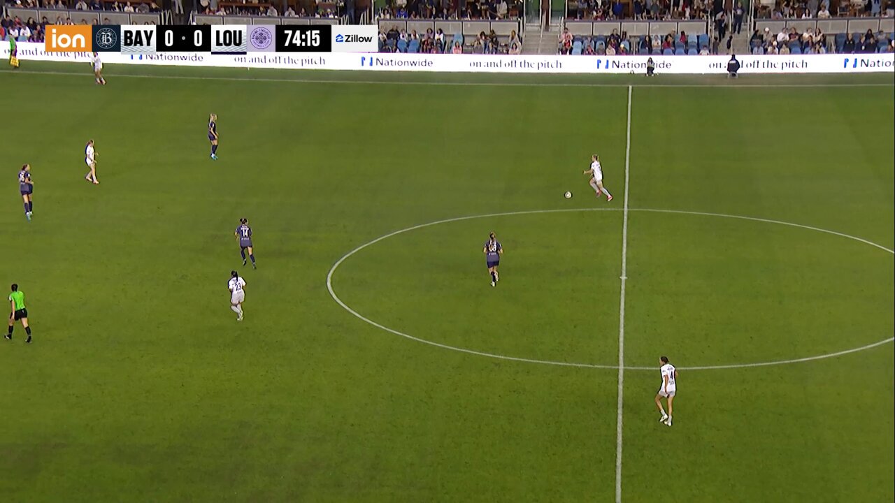 Penelope Hocking with the pass!Asisat Oshoala finds the back of the net!