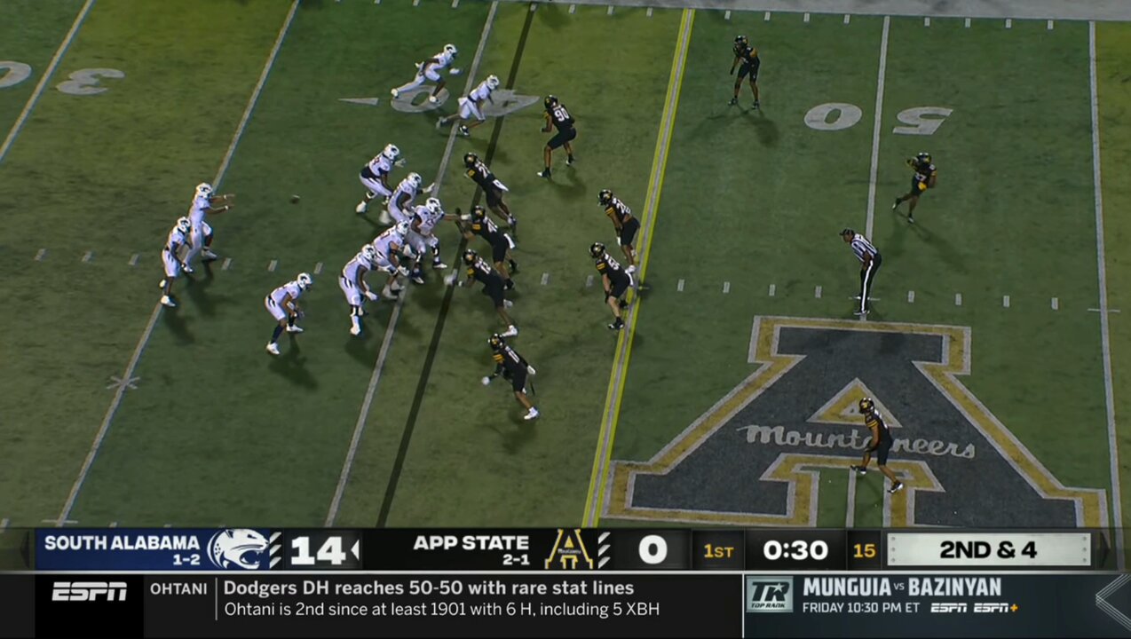 App State Football on X: &ldquo;Santana Hopper forces a fumble on a sack 