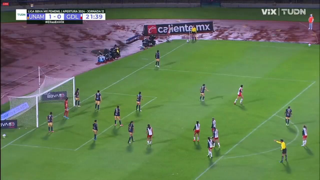 ¡@ChivasFemenil ya lo empató! 🔥Kinberly Guzmán con un cabezazo iguala el marcador.  #SomosDesafiantes ⚡️