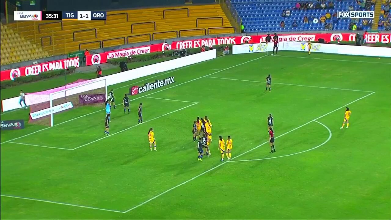 ¡Joya de @TigresFemenil y @GretaEspinozaC para marcar el segundo!💎#SomosDesafiantes ⚡️