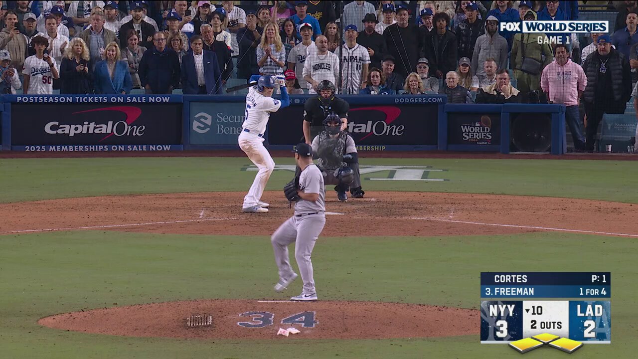 ドジャース　フレディ・フリーマン サヨナラ満塁ホームラン　ボブルヘッド MLB＝フリーマンが逆転サヨナラ満塁弾、ドジャースがWS白星
