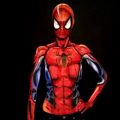 𝐐: What do you call a spider with 20 eyes?𝐀: SpiiiiiiiiiiiiiiiiiiiiderHere’s my classic Spidey #bodypaint I painted on myself https://t.co/NvPn4uQQk8