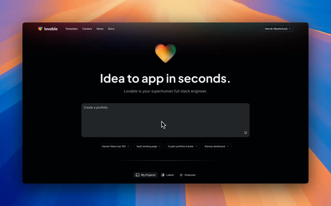 Lovable Screenshot