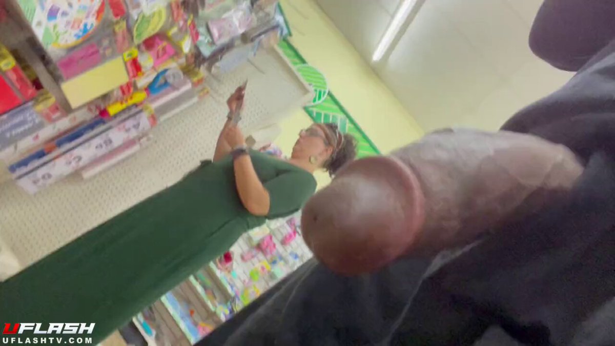 Man flashes in store-woman reaches out to touch