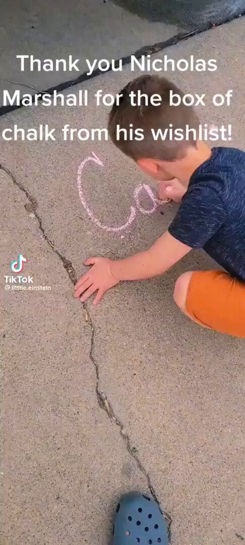 This 5 year old autistic boy has memorized all these font styles with their names and likes to draw them with chalk 