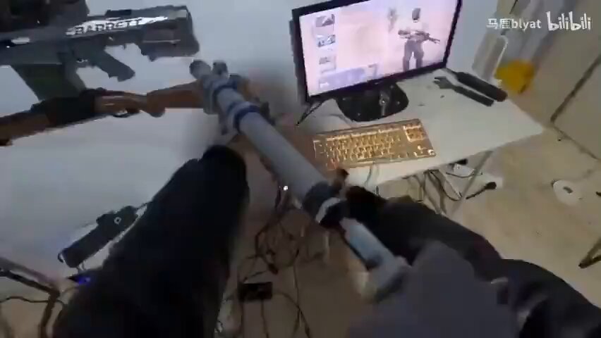 This guy modified his PC to experience realistic shooting. 