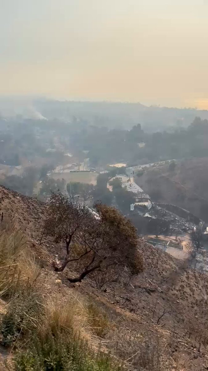 A miracle has happened. We managed to get to our property and our home, that we were told is gone forever, is still standing. In this hellish landscape “standing” is relative, but smoke and other dama
