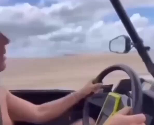 Man took his friend who is blind to a location where he can drive freely without worrying 