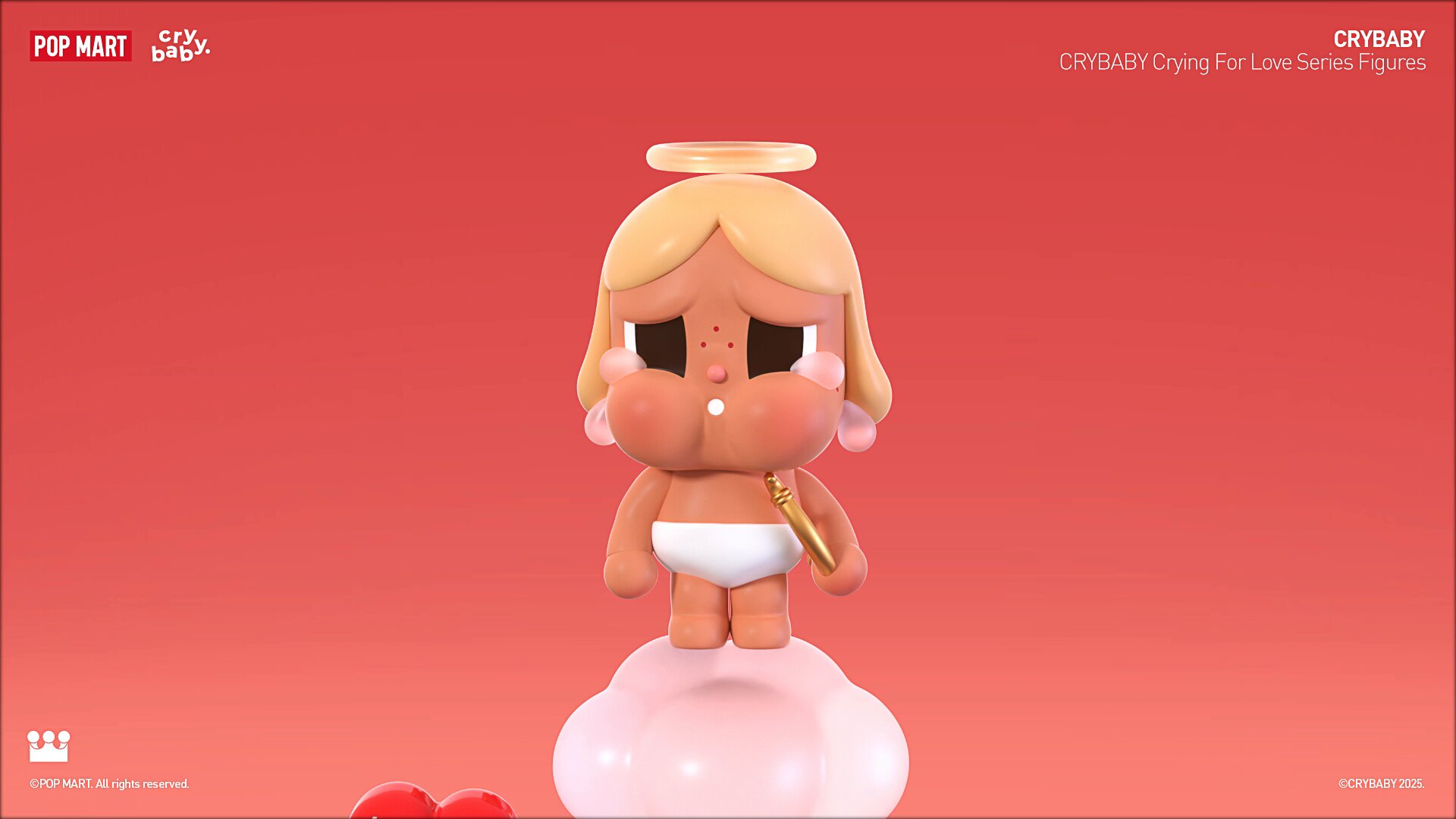 ポップマート Crybaby Love You Cherry Much CRYBABY Crying For Love Series-Vinyl Plush Hanging Card