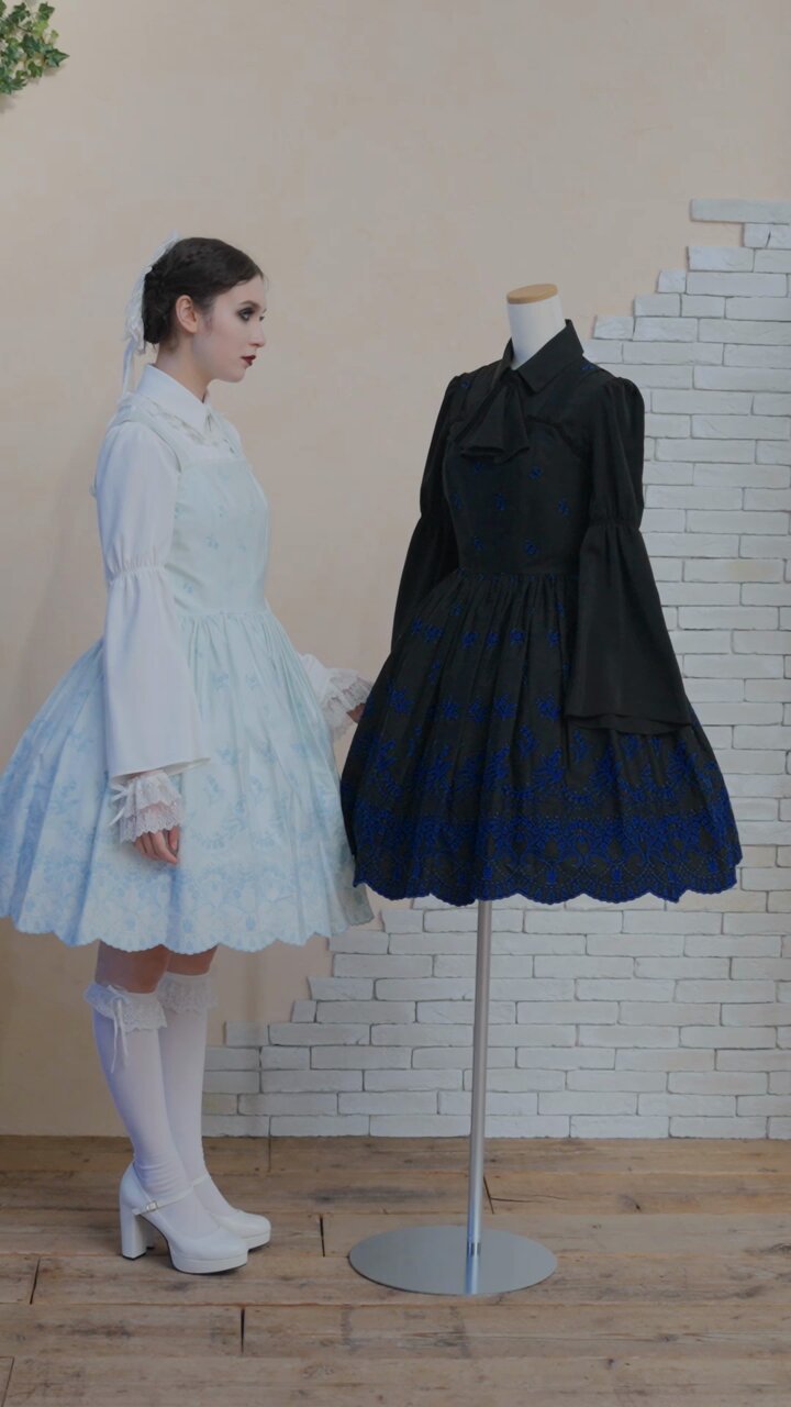 May lilyジャンパースカート black x blue - メルカリ
