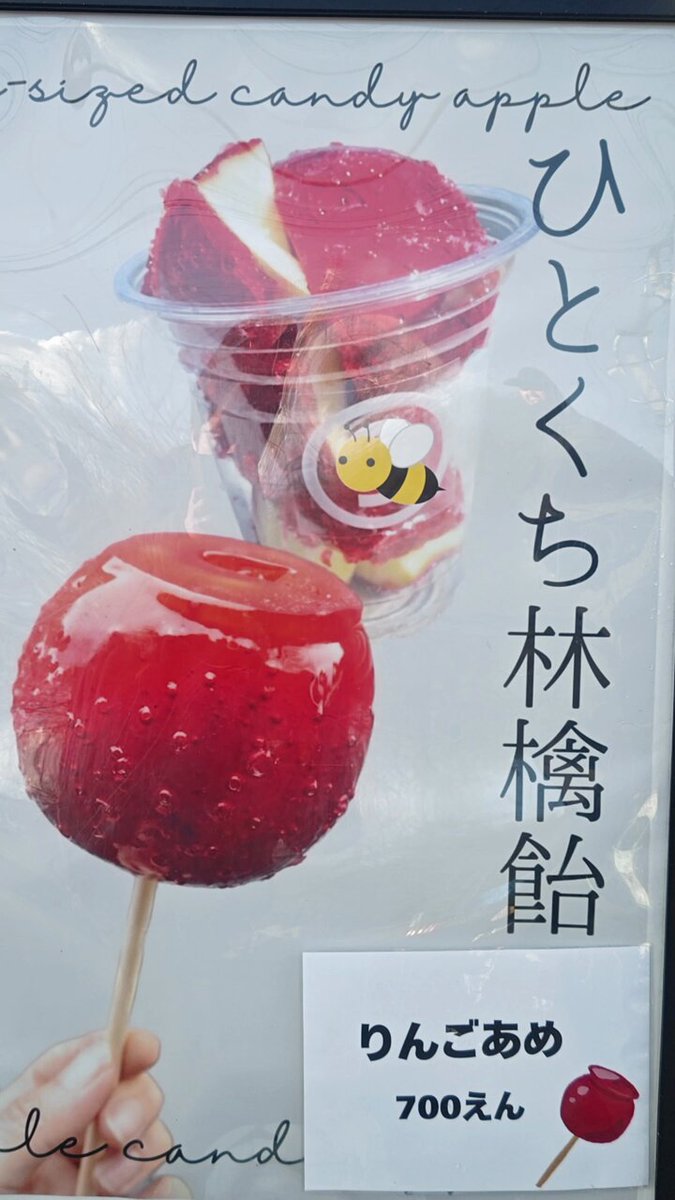 りんごあめ 🍎「りんごあめ」🍎※新青森駅店限定 とってもかわいい〜サイズの