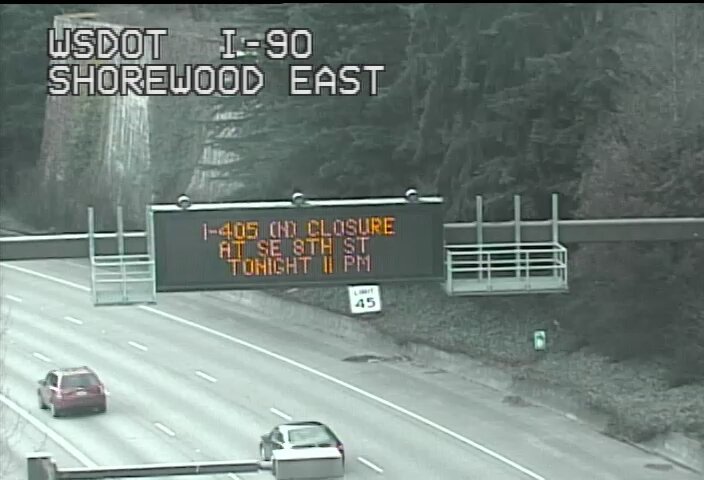 今晚 -  I-405北行关闭