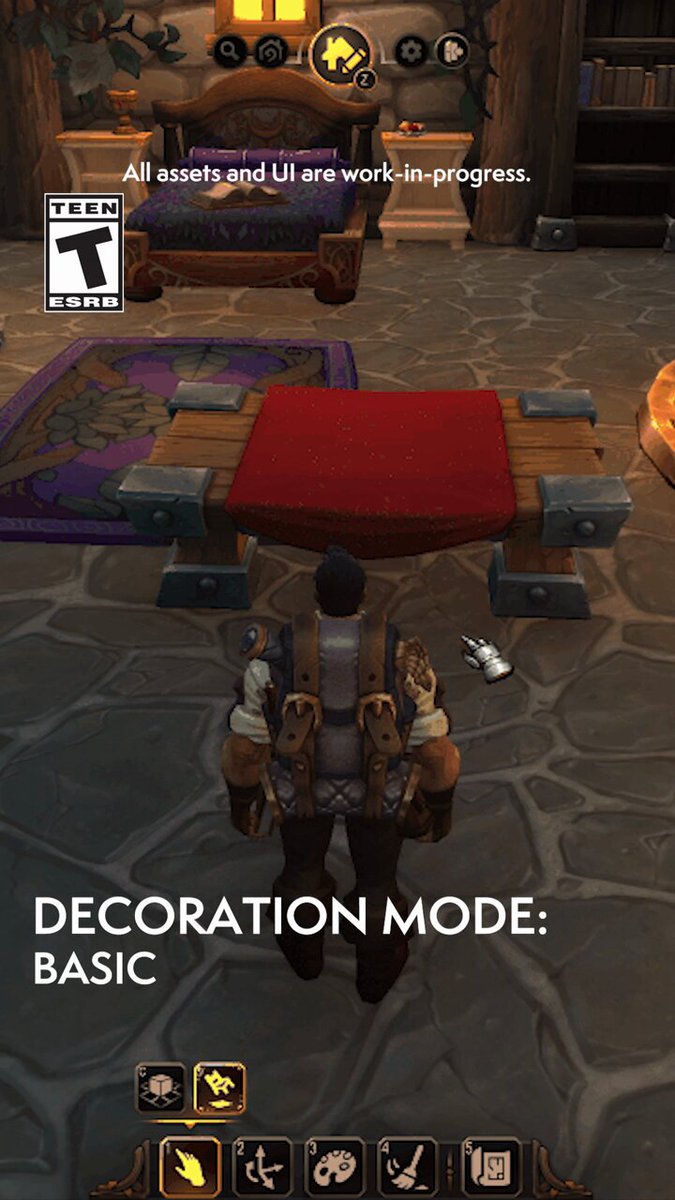 World of Warcraft player housing preview showing customizable interior spaces in Azeroth