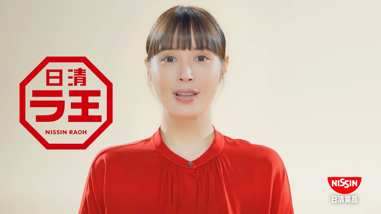 【広瀬アリス・IKKO】日清 ラ王 販促ボード 非売品 広瀬アリス＆IKKO、CM初共演で早くも意気投合！？ハッピーオーラ