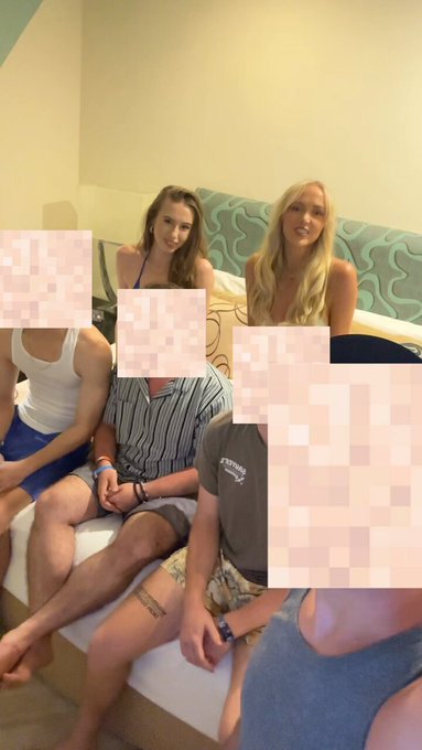 *SPRING BR3AK GANG BANG* 4 College Boys take 2 onlyfans girls in a fuck off at a beach club in Cancun*