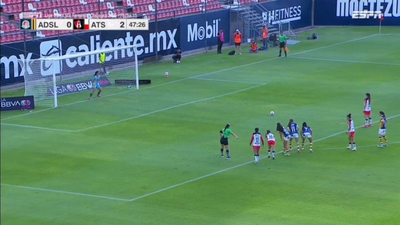 María Paula Salas firmó el Hat-Trick desde los once pasos. ⚽️⚽️⚽️#SomosDesafiantes⚡️