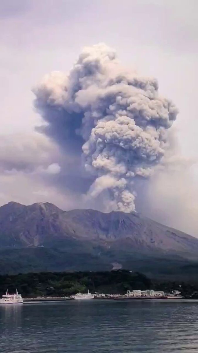 山羽 斌士 桜島噴景 水彩画 山羽 斌士 桜島噴景 水彩画