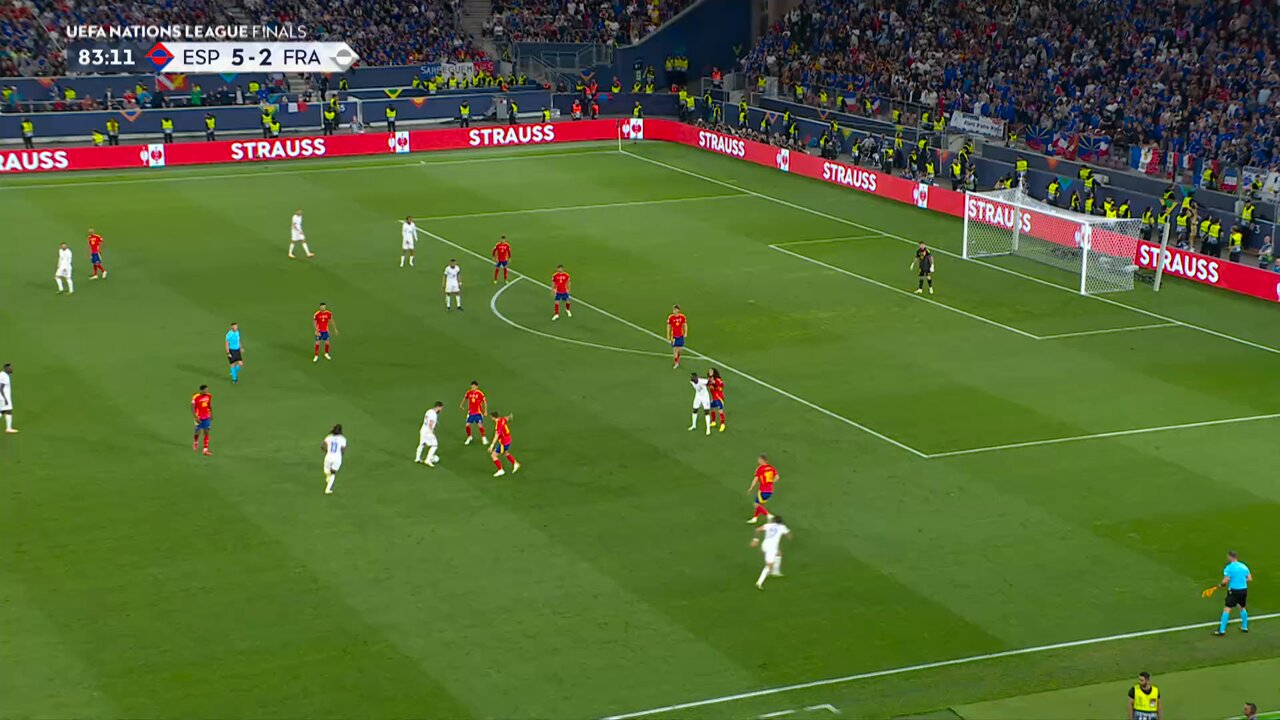 OH NO! 😬It's an own goal by Spain that makes the scoreline 5-3 👀