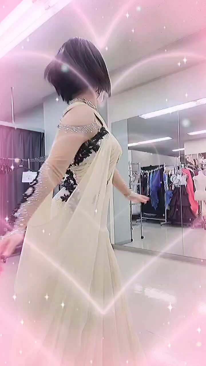 社交ダンス衣装 【白樺ドレス】ピンク系 淡