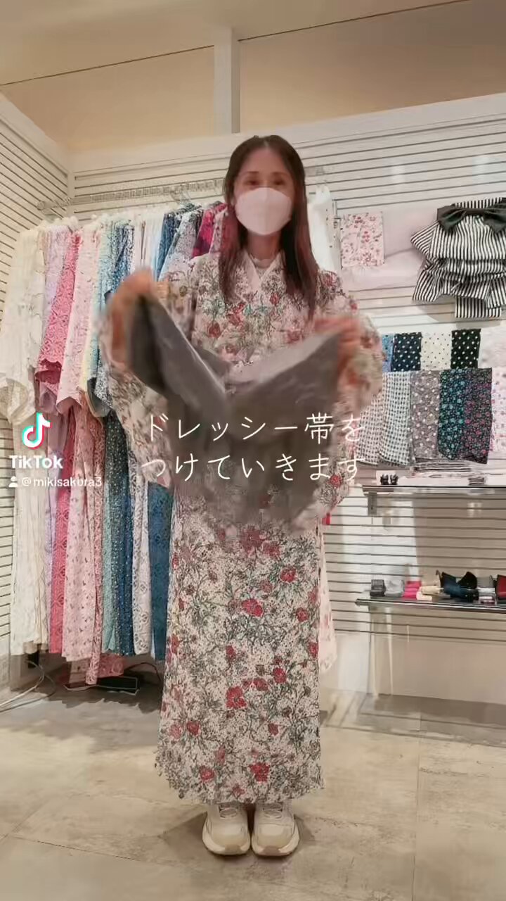 【未使用】MIKI SAKURA ピンクと青の花柄 楽帯 MIKI SAKURA on X: 