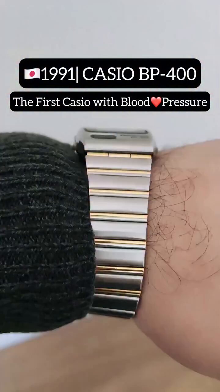 【動作ＯＫ】CASIO BP-400SG 血圧測定付き デジアナ 🇯🇵1991| Casio BP-400 !! The first Casio with Blood