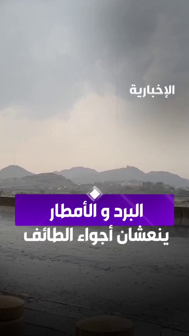 البرد و الأمطار ينعشان أجواء الطائف. عبر مراسلة الإخبارية سناء الزهراني 