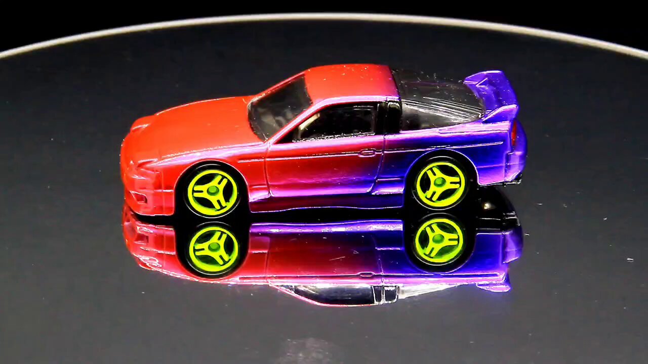 ホットウィールカスタム 日産 180sx フルエアロ キャンディー色トミカ改造 ホットウィールカスタム 日産 180sx フルエアロ キャンディー色