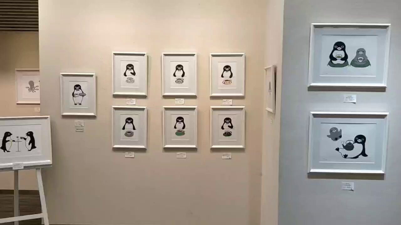 公式】坂崎千春 版画展『ペンギンまつり』仙台三越🎋絶賛開催中