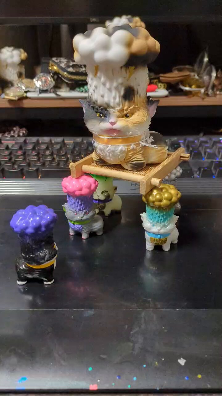 もうこやま　海老天猫カー　チョコミント　MOUCOYAMA　ソフビ もうこやま 海老天猫カー チョコミント MOUCOYAMA ソフビ